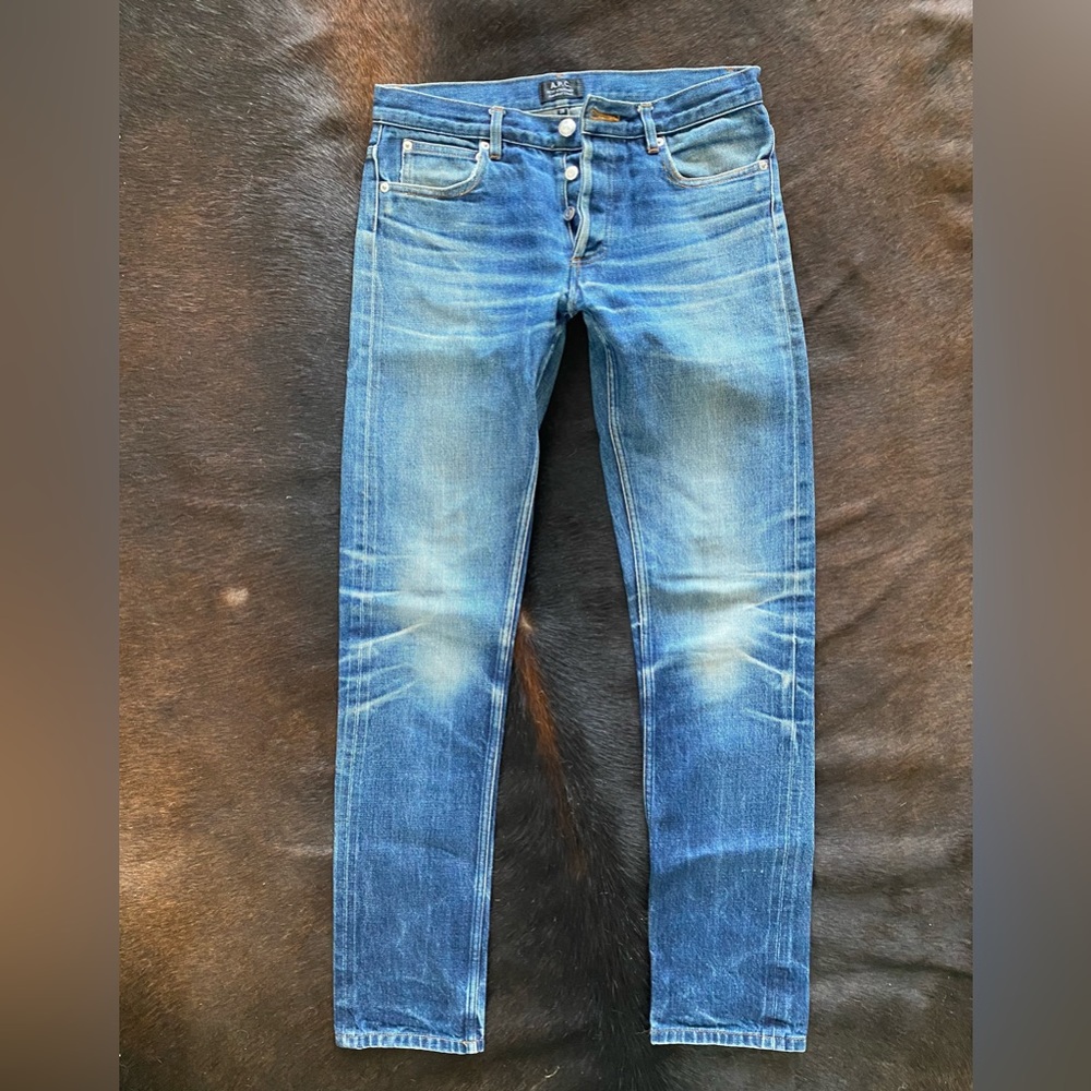 APC Petit Standard Jean Droit Etroit size 28 fades selvedge
